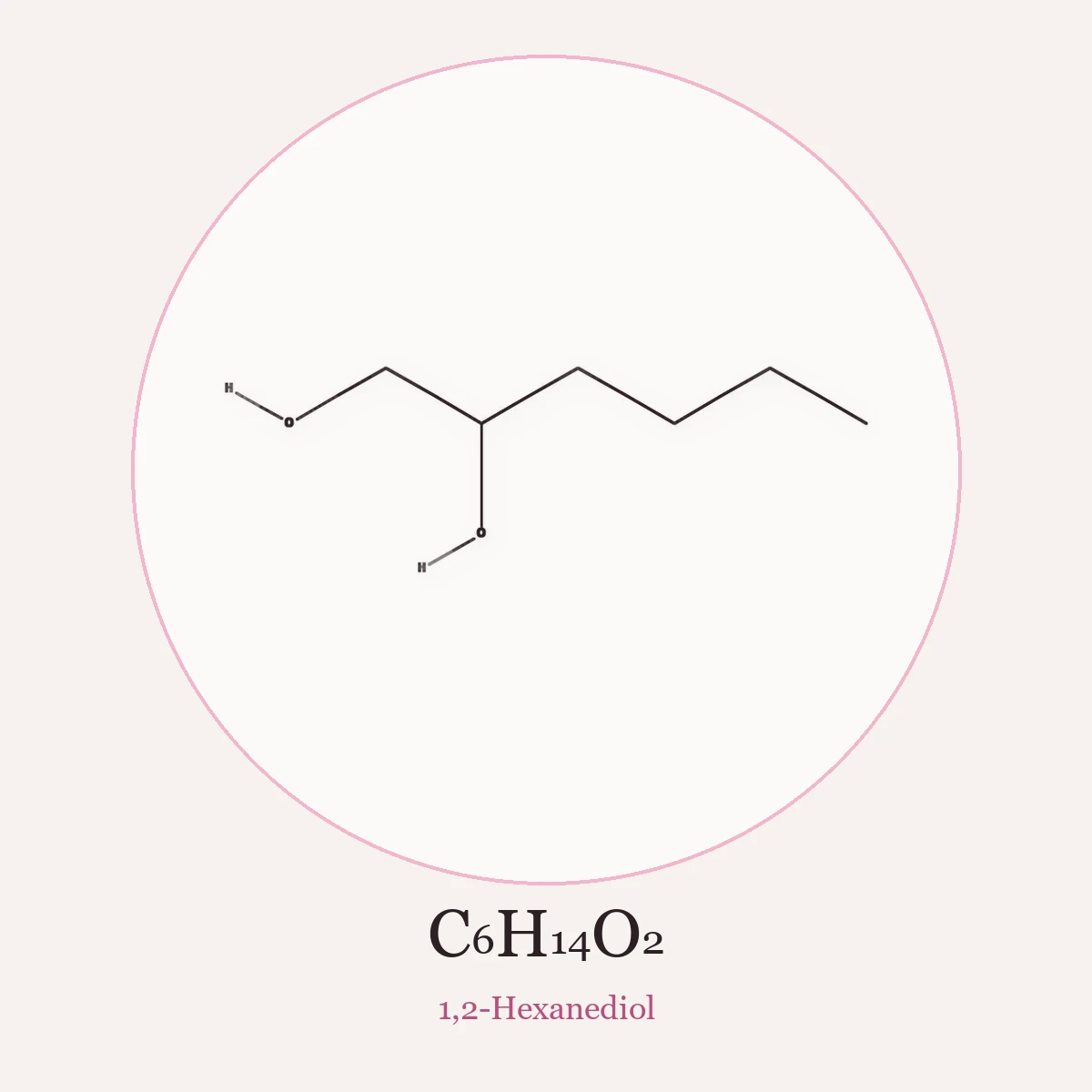 Chemical structure of 1,2-Hexanediol