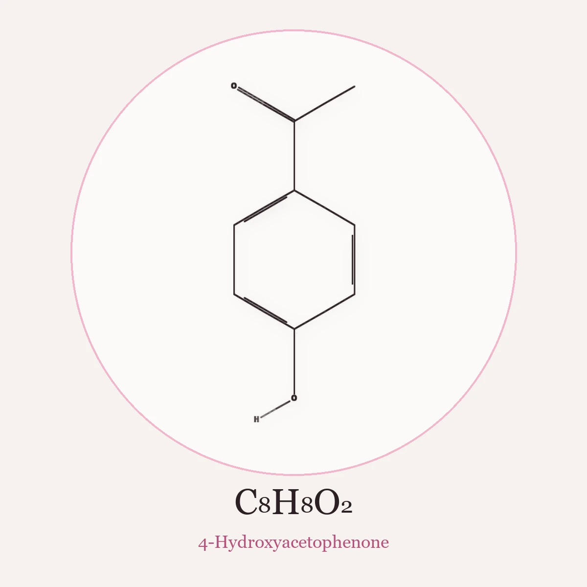 Chemical structure of 4-Hydroxyacetophenone (Hydroxyacetophenone)