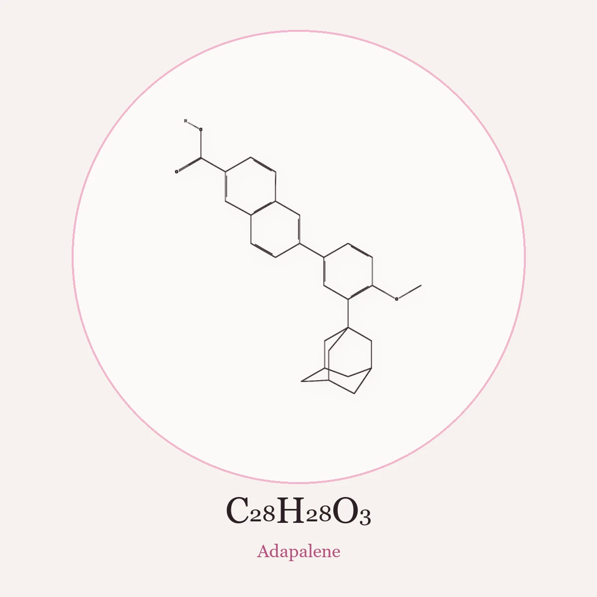 Chemical structure of Adapalene (Adapalene)