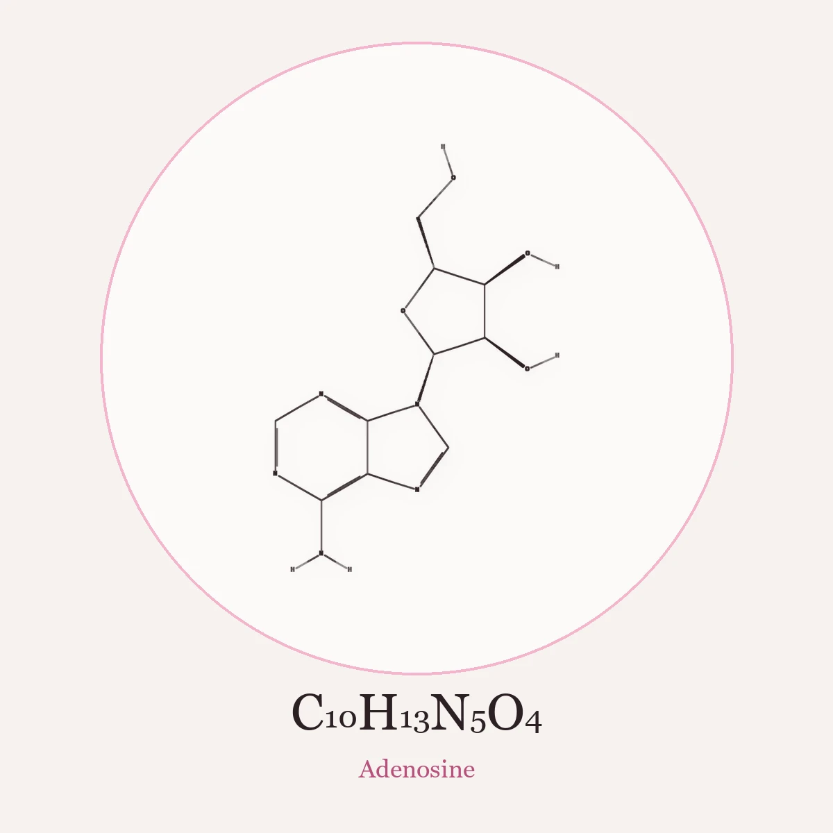 Chemical structure of Adenosine (Adenosine)
