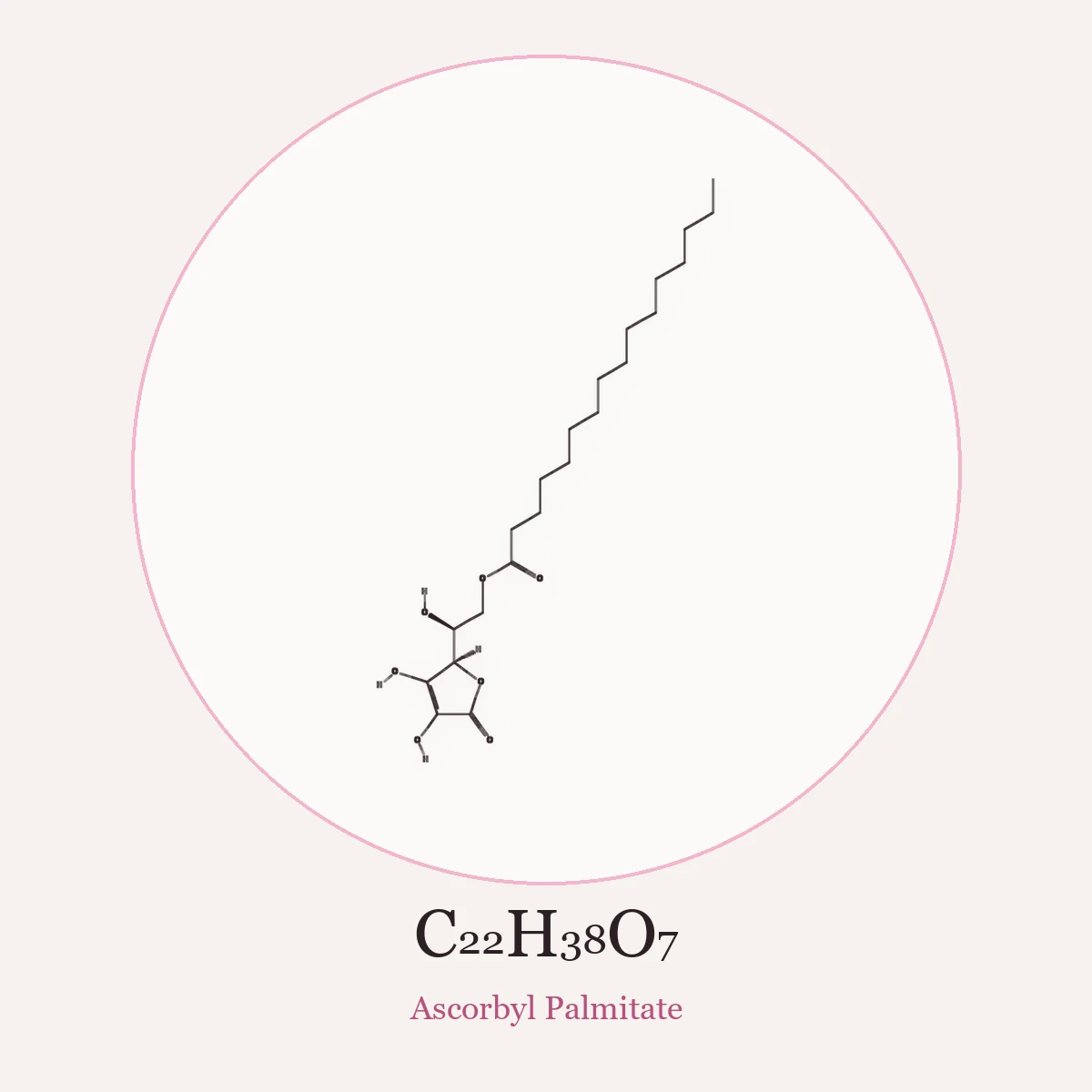 Chemical structure of Ascorbyl Palmitate