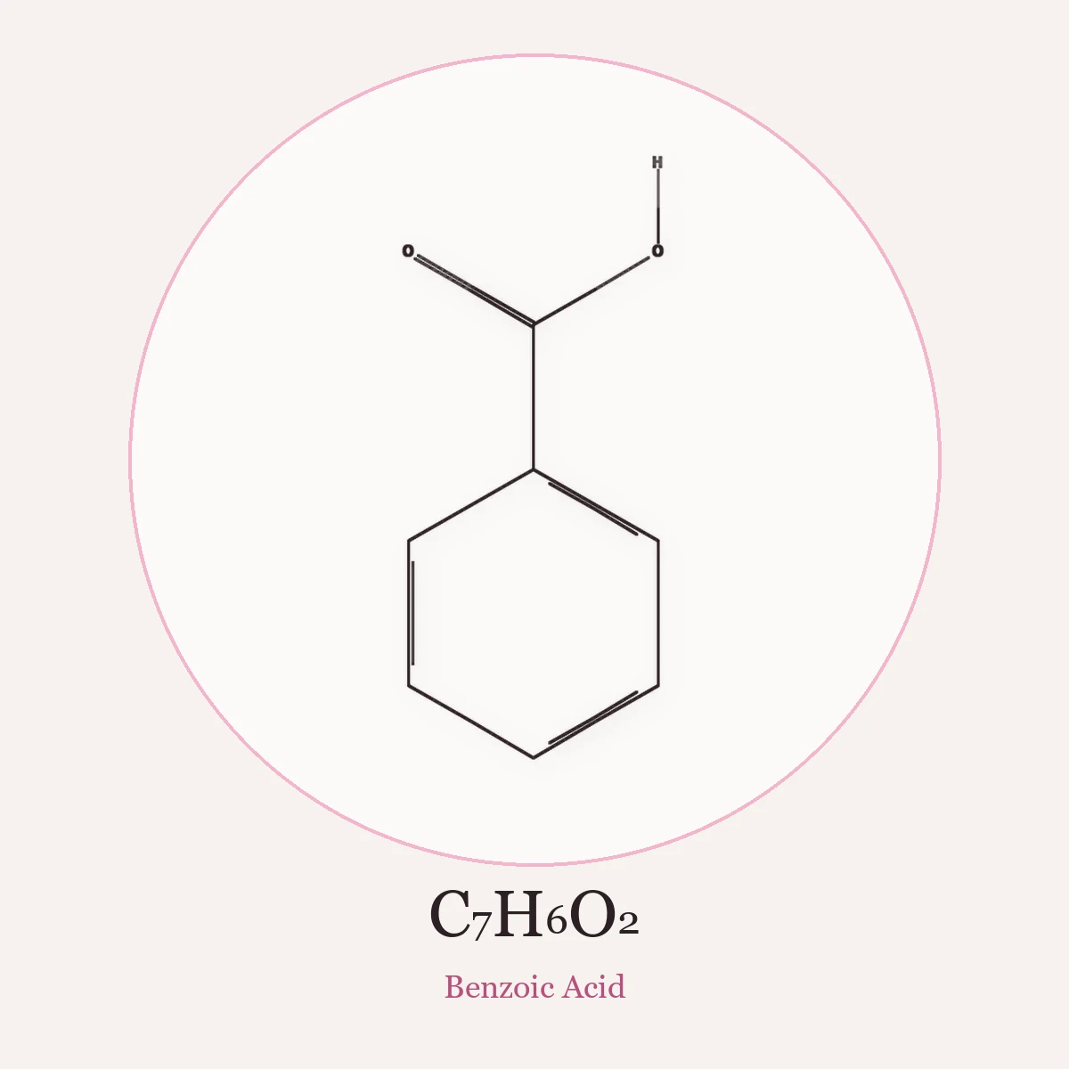 Chemical structure of Benzoic Acid
