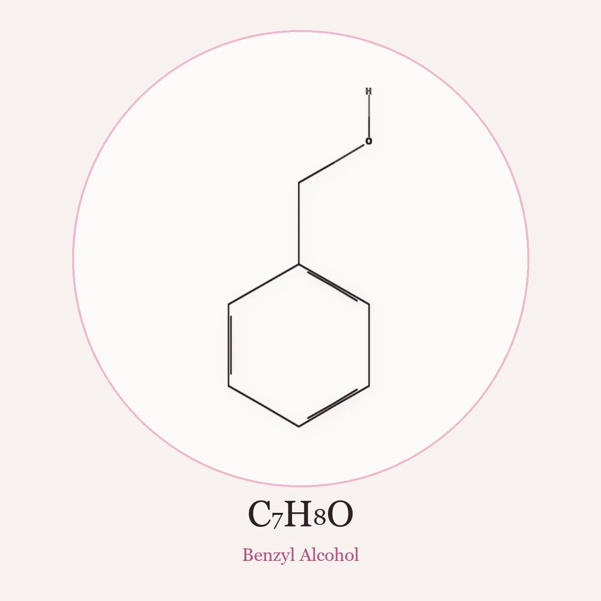 Chemical structure of Benzyl Alcohol