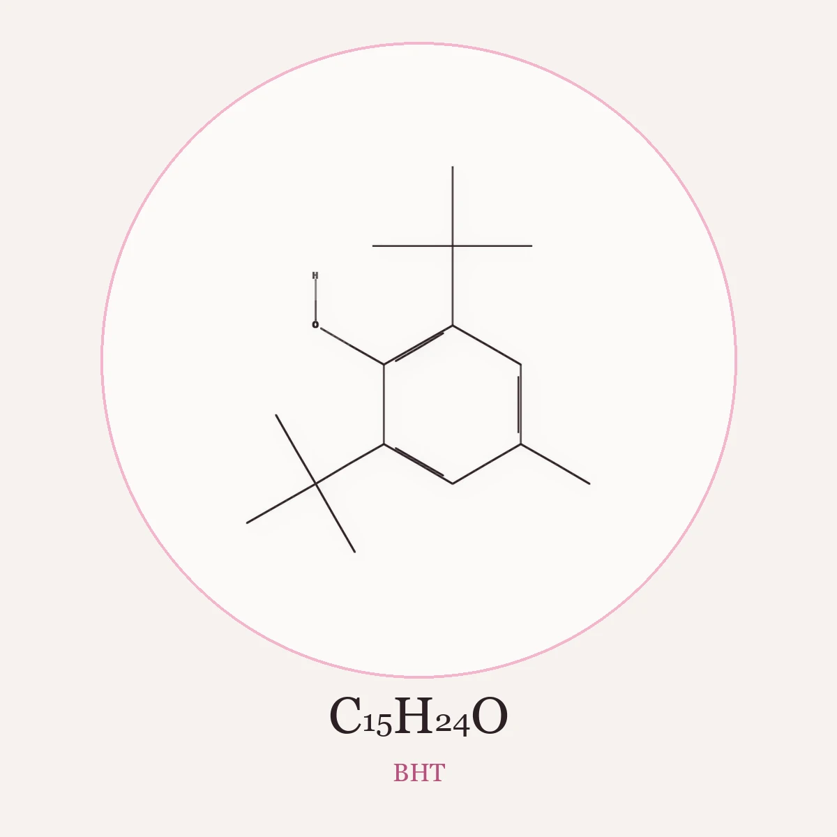 Chemical structure of BHT (BHT)