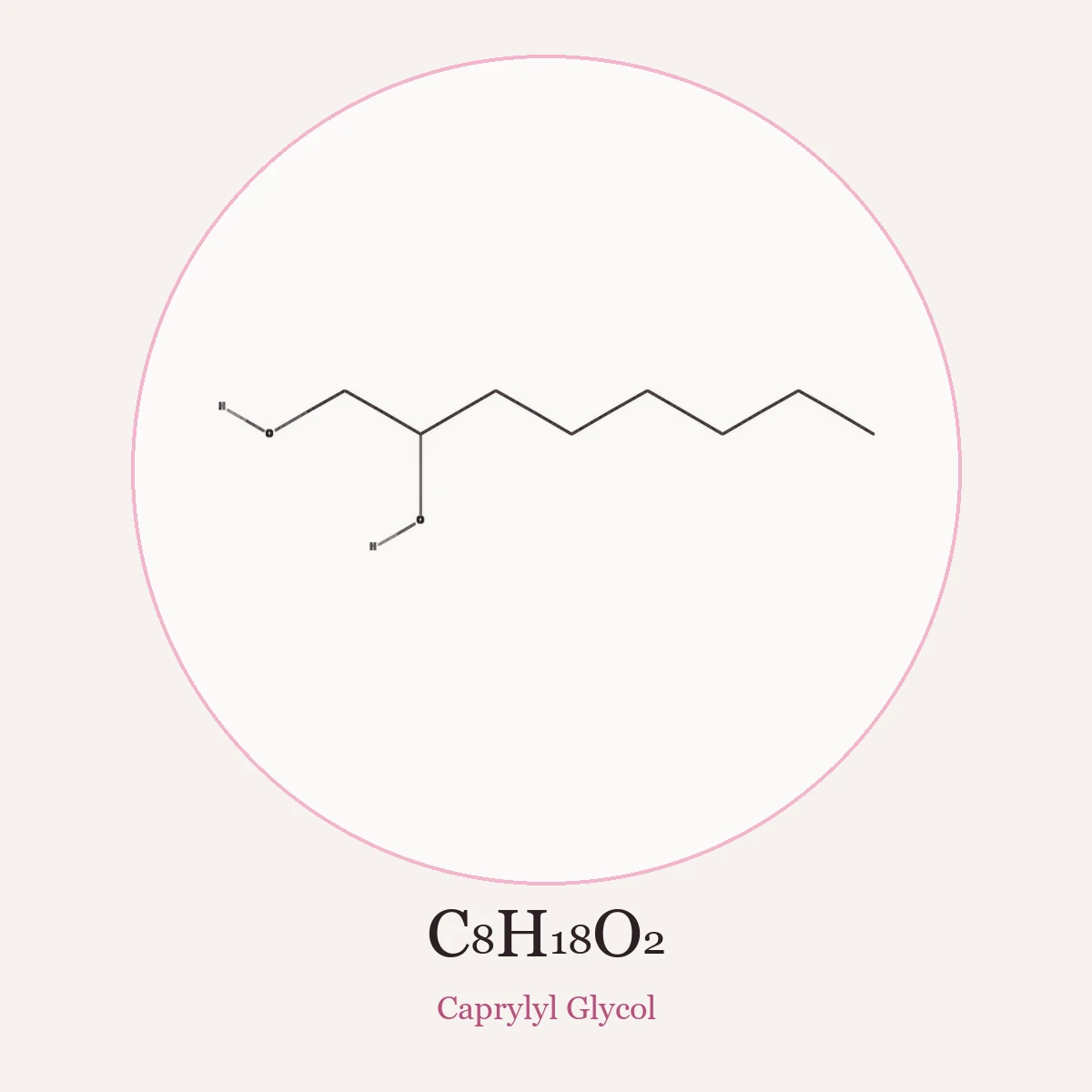 Chemical structure of Caprylyl Glycol