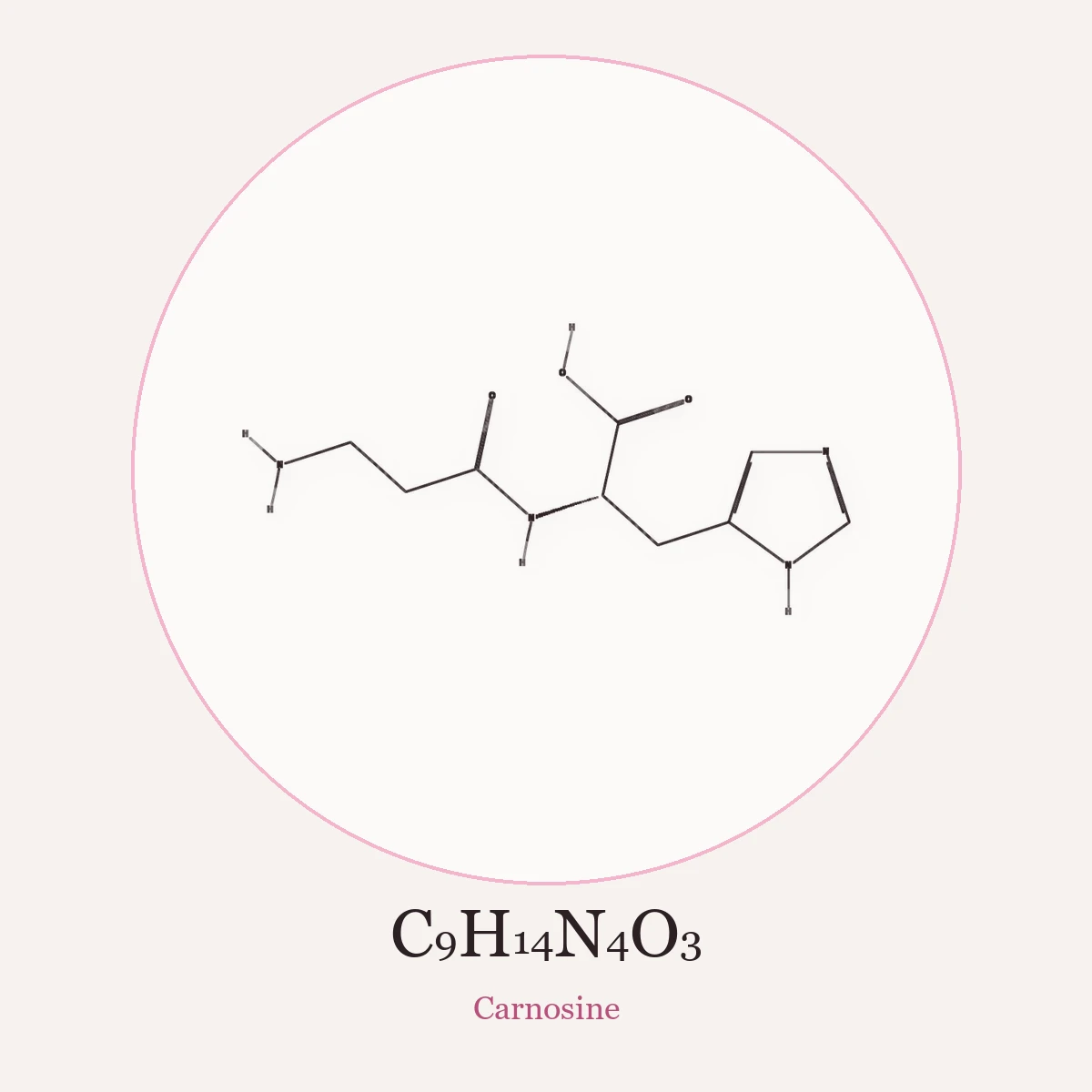 Chemical structure of Carnosine (Carnosine)