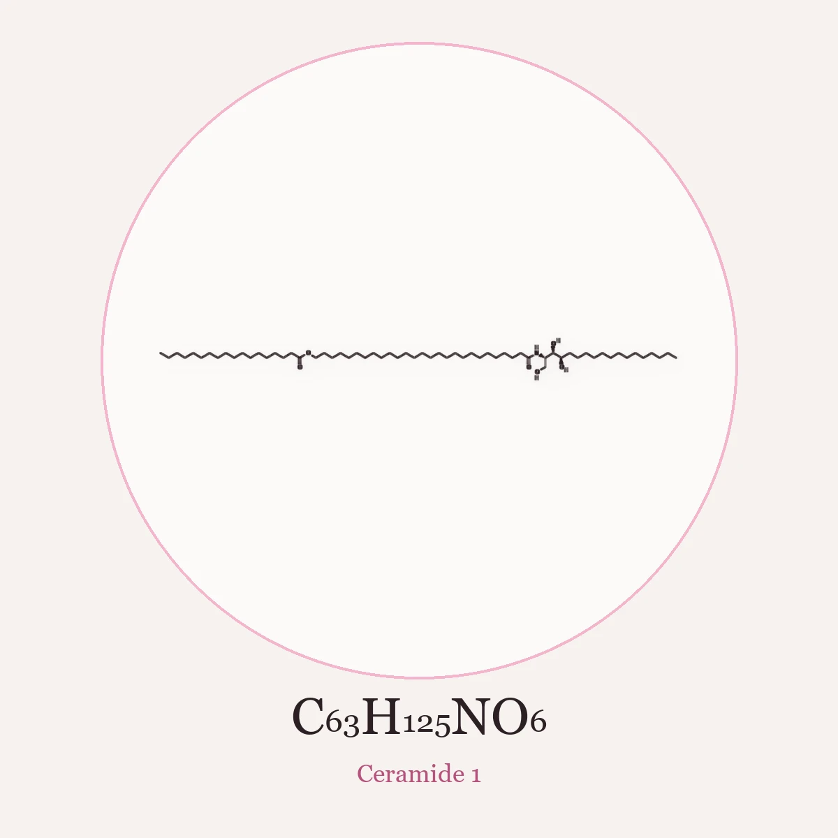 Chemical structure of Ceramide 1 (Ceramide EOP)