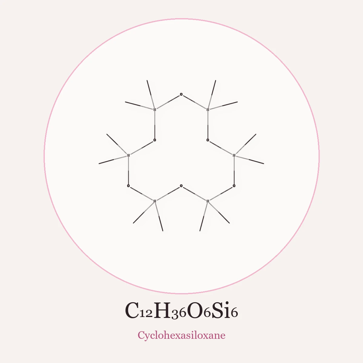 Chemical structure of Cyclohexasiloxane