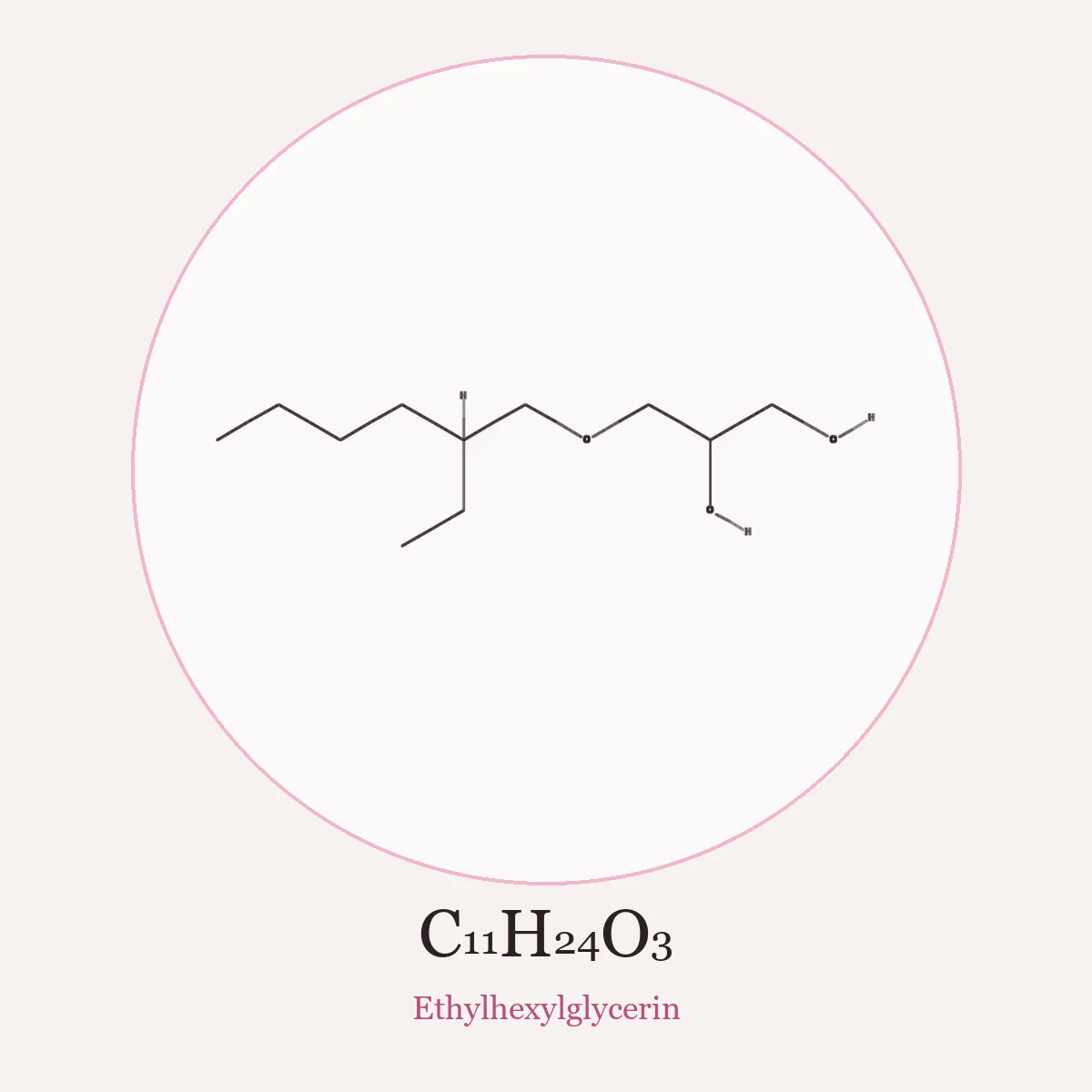 Chemical structure of Ethylhexylglycerin