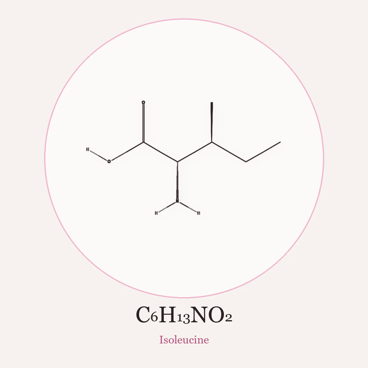 Chemical structure of Isoleucine