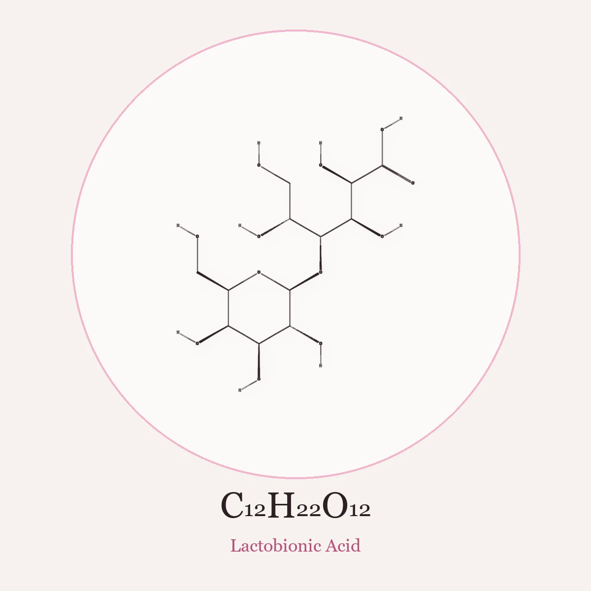 Chemical structure of Lactobionic Acid (Lactobionic Acid)