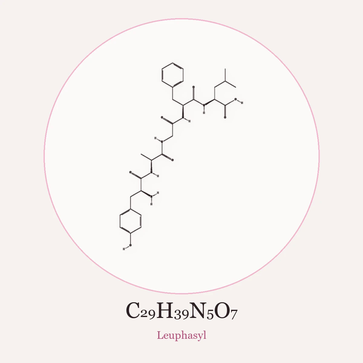 Chemical structure of Leuphasyl (Pentapeptide-18)