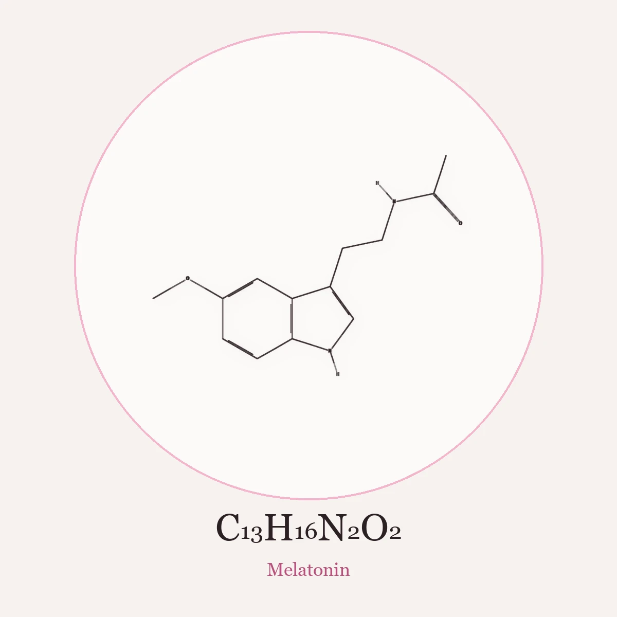 Chemical structure of Melatonin (Melatonin)