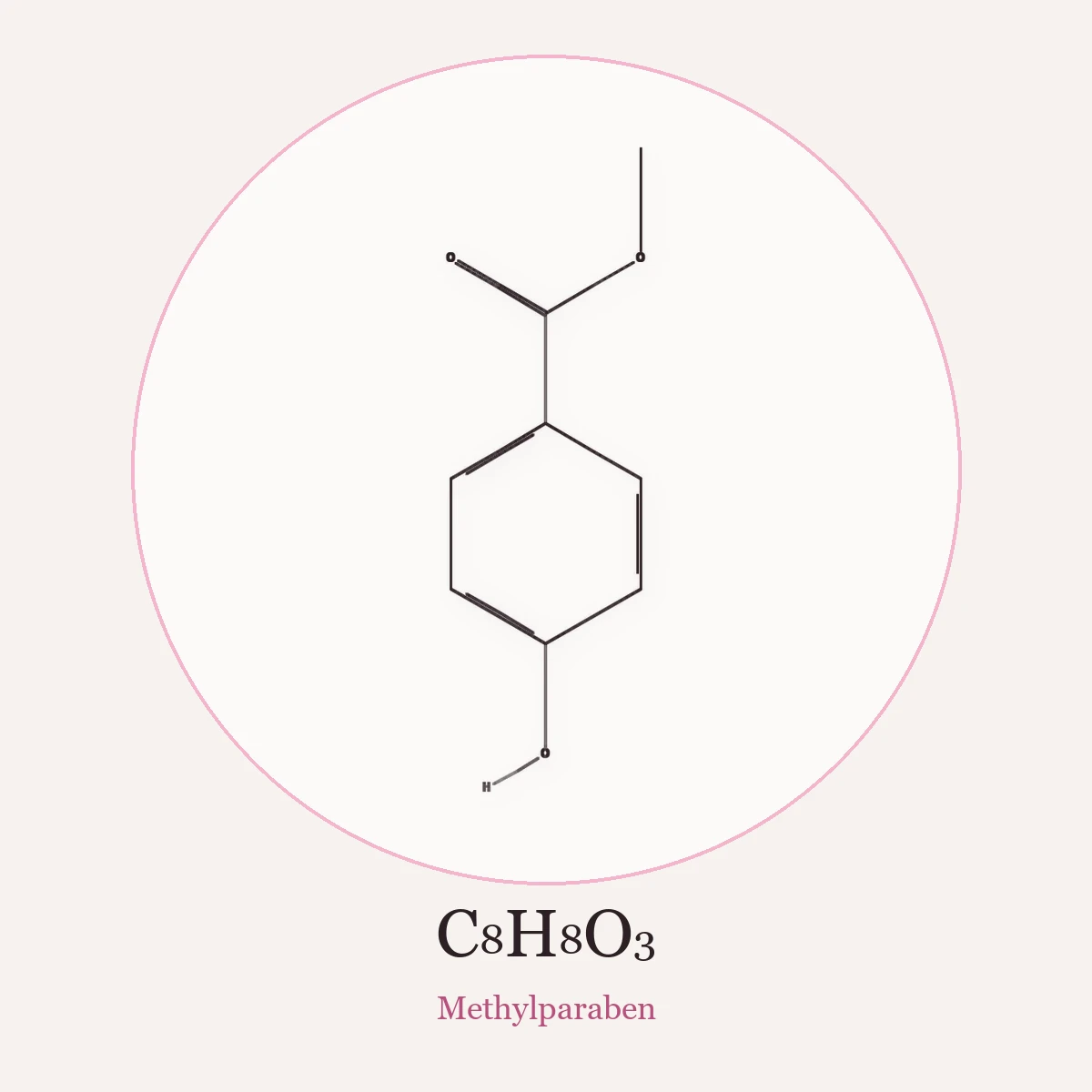 Chemical structure of Methylparaben
