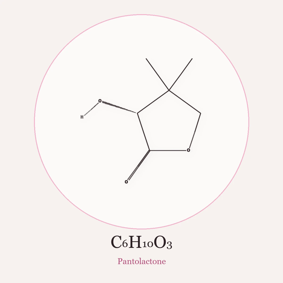 Chemical structure of Pantolactone