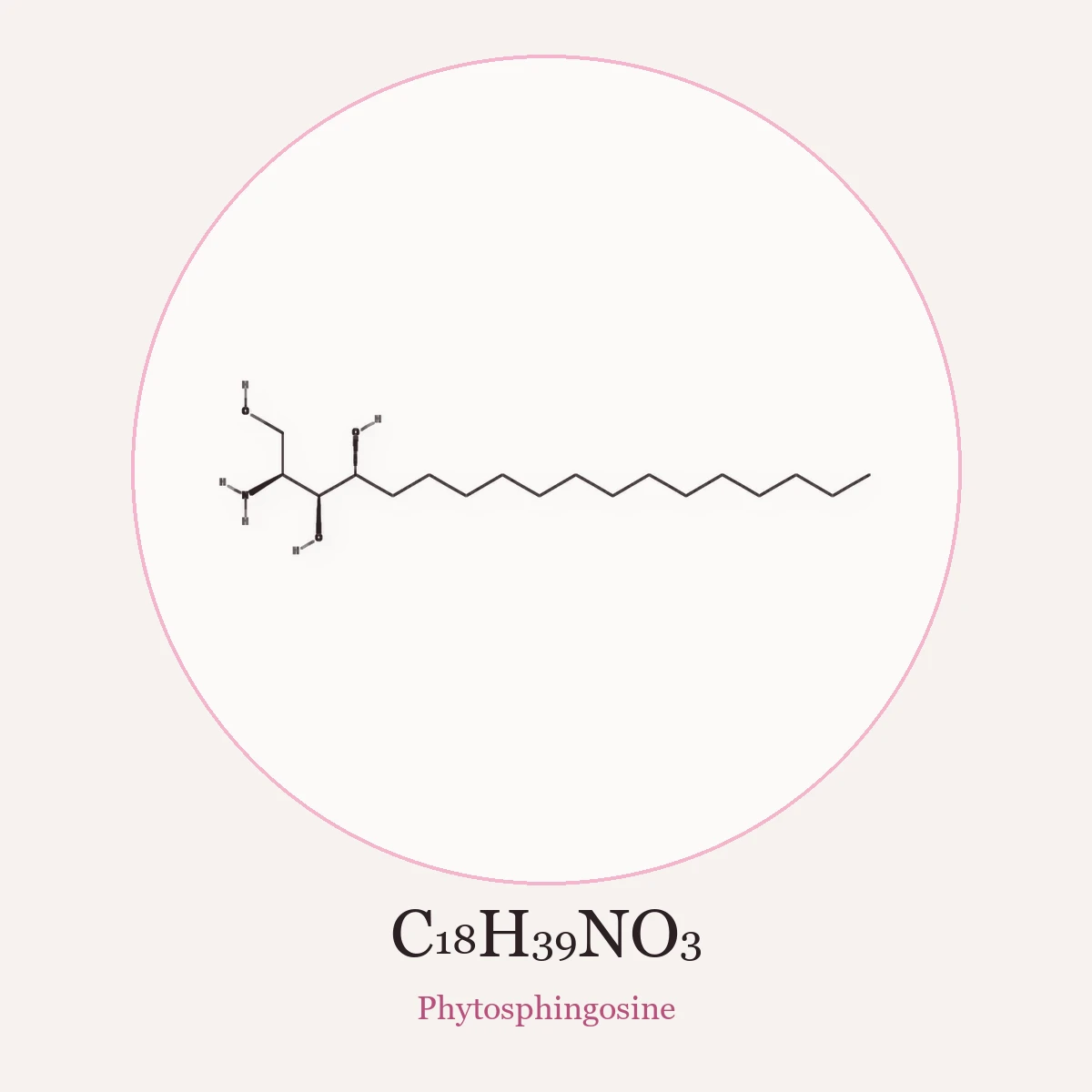 Chemical structure of Phytosphingosine (Phytosphingosine)