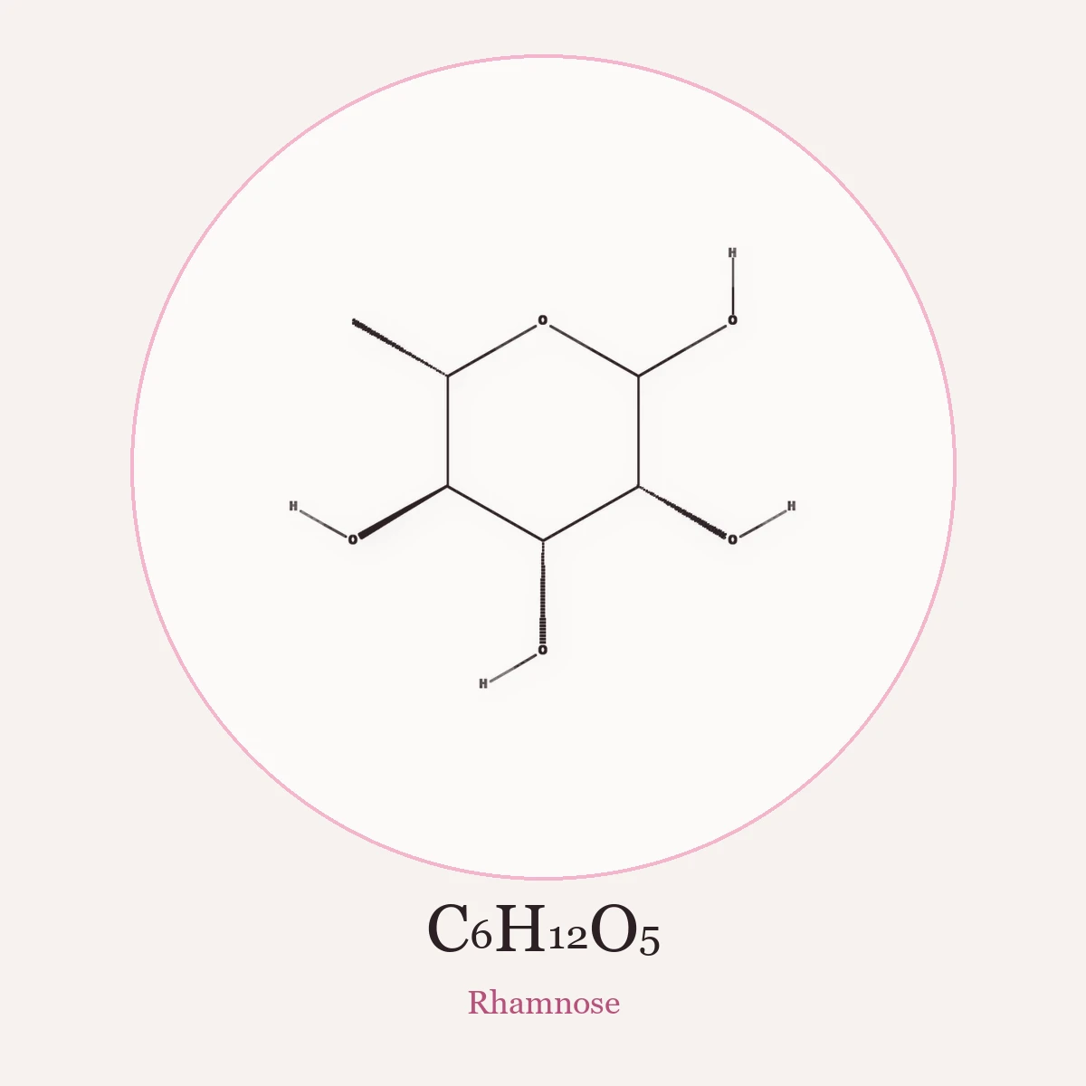 Chemical structure of Rhamnose