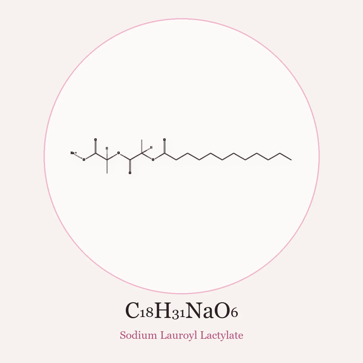 Chemical structure of Sodium Lauroyl Lactylate (Sodium Lauroyl Lactylate)