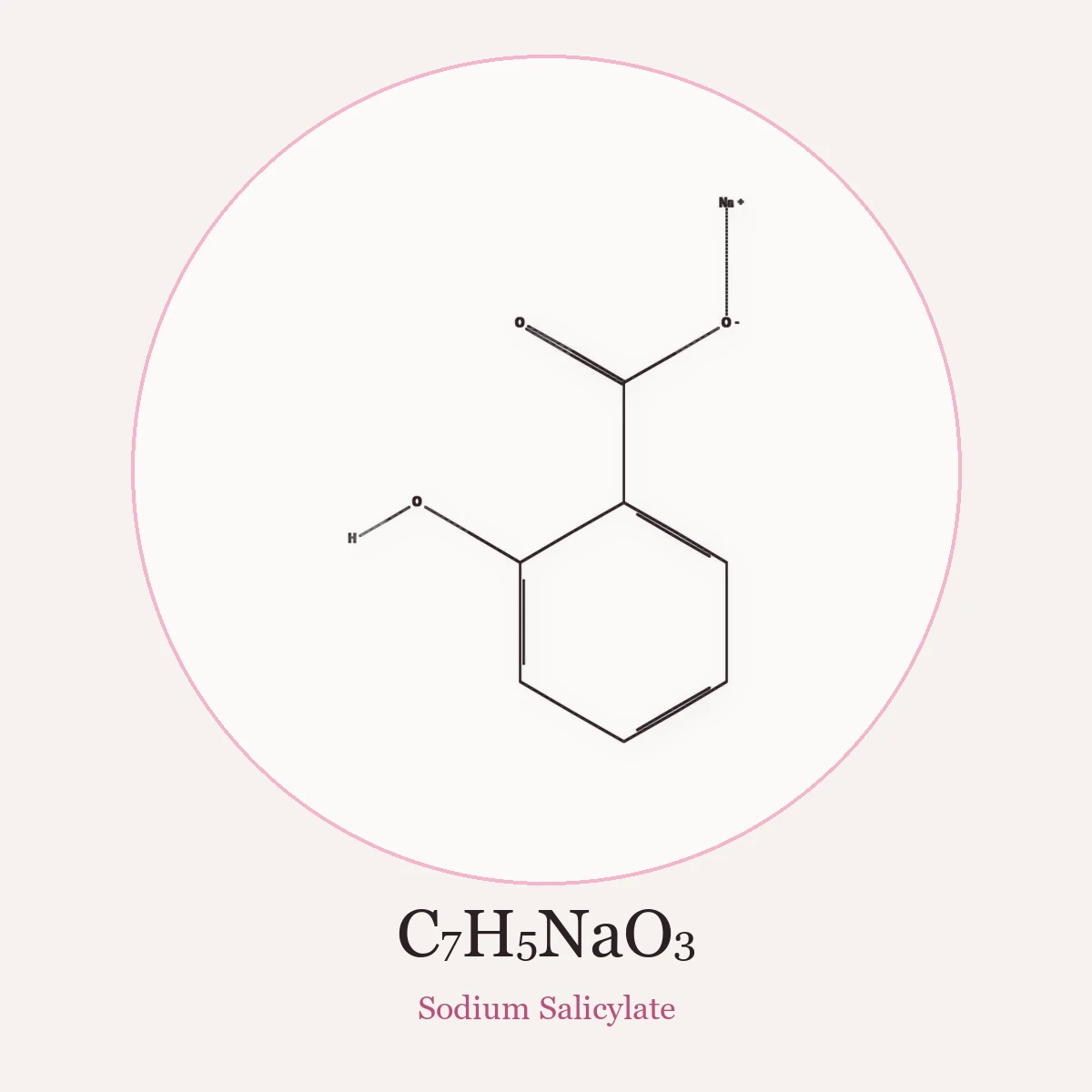 Chemical structure of Sodium Salicylate