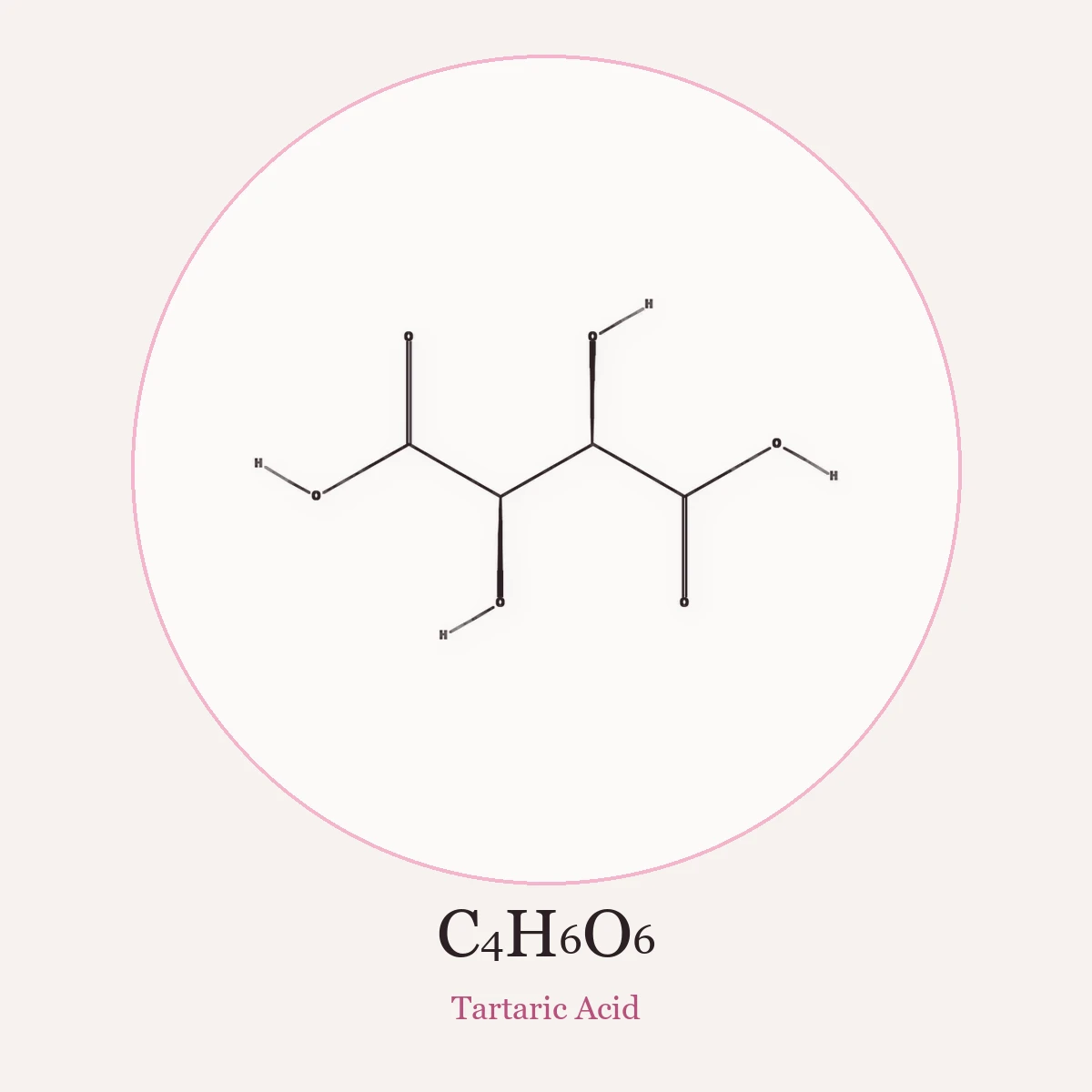 Chemical structure of Tartaric Acid