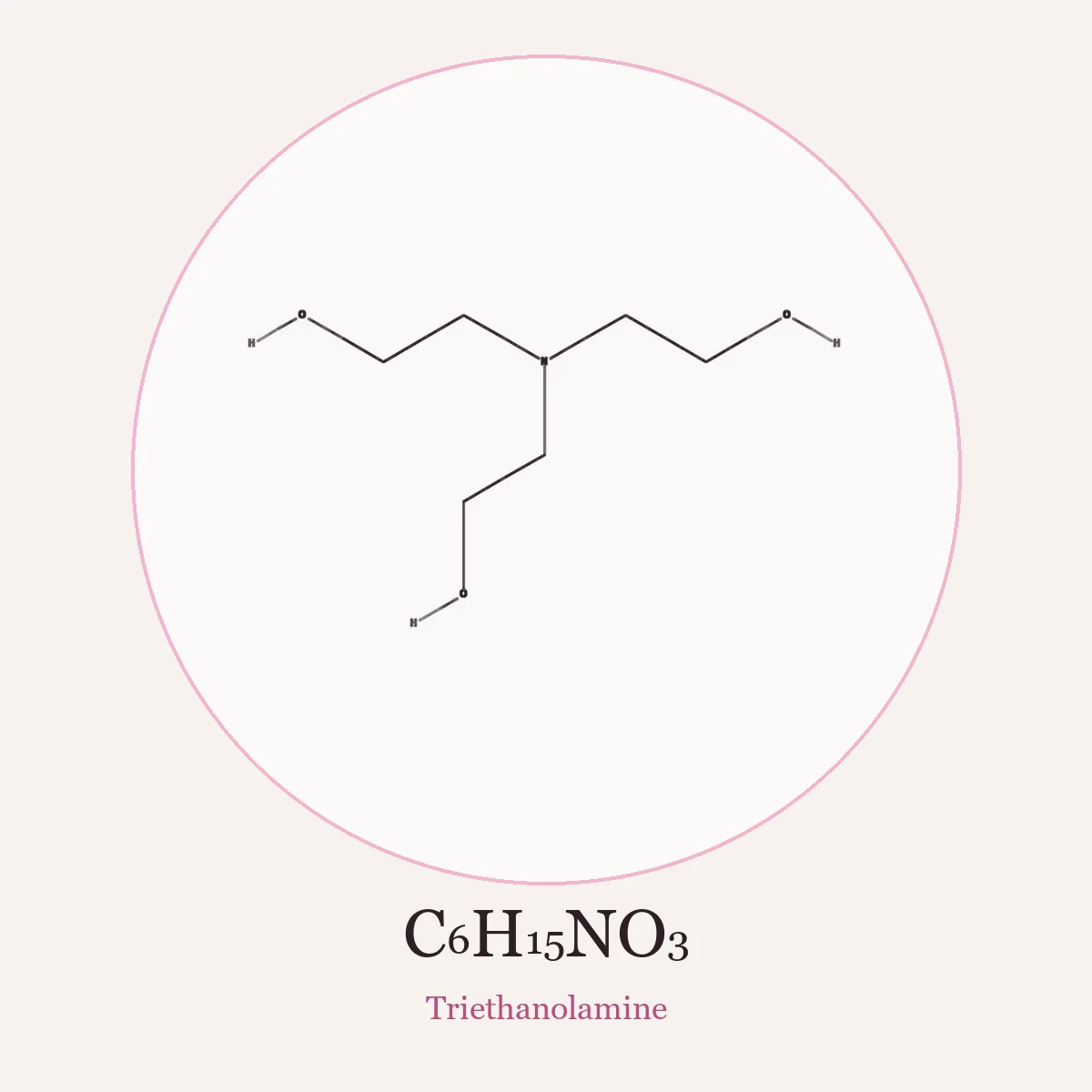 Chemical structure of Triethanolamine