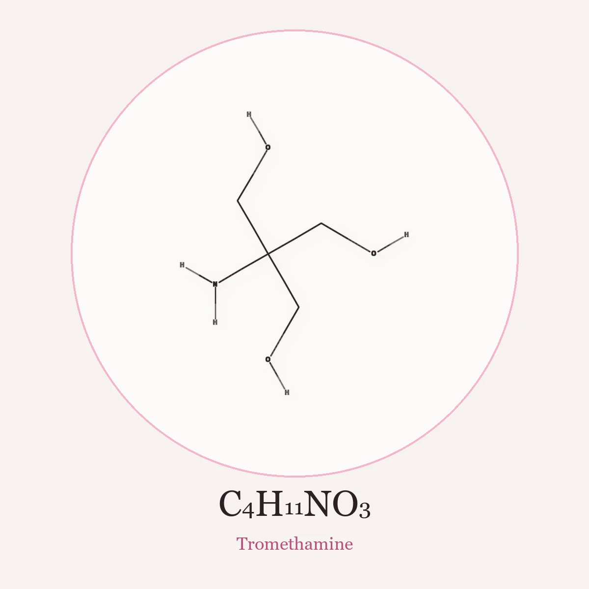 Chemical structure of Tromethamine