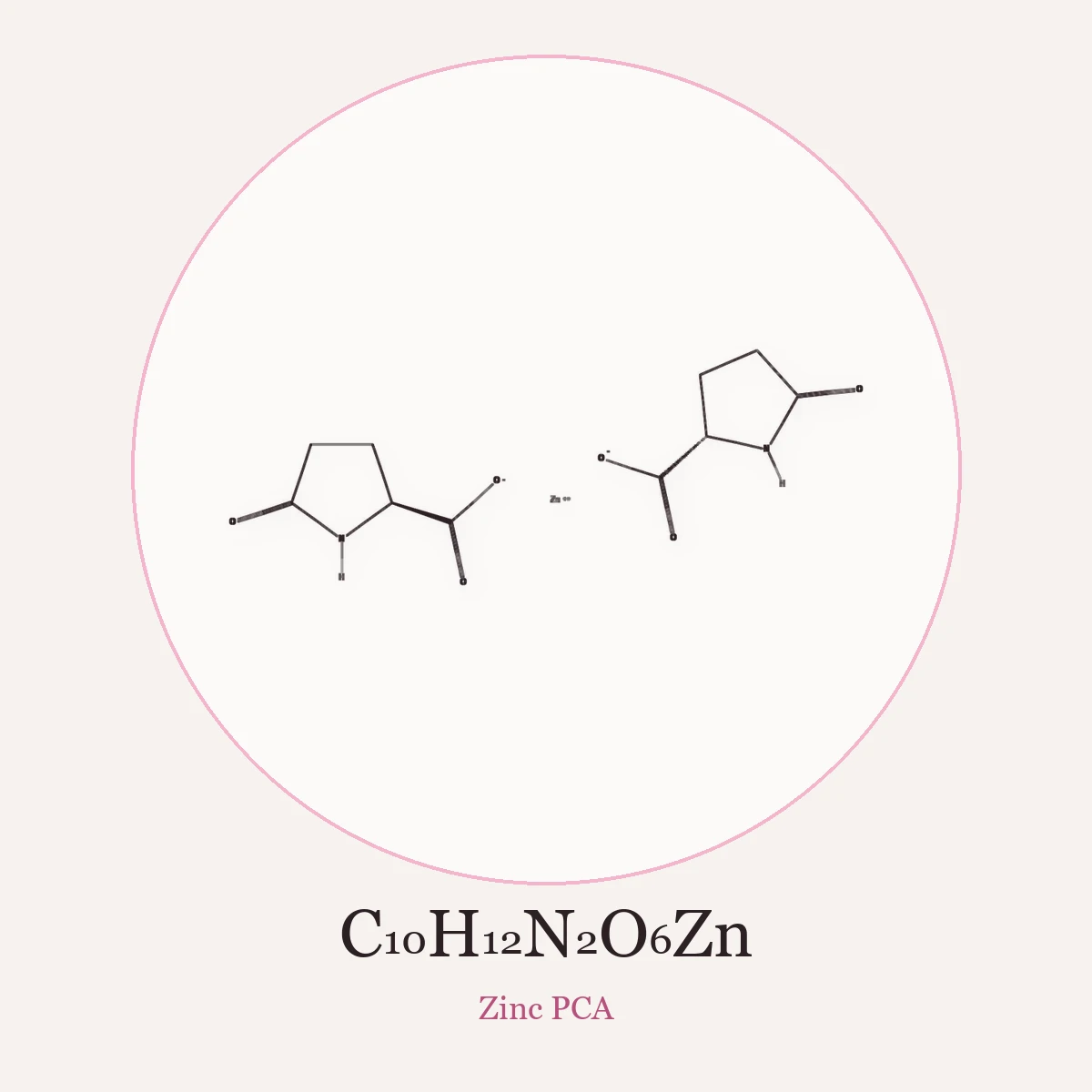 Chemical structure of Zinc PCA (Zinc PCA)